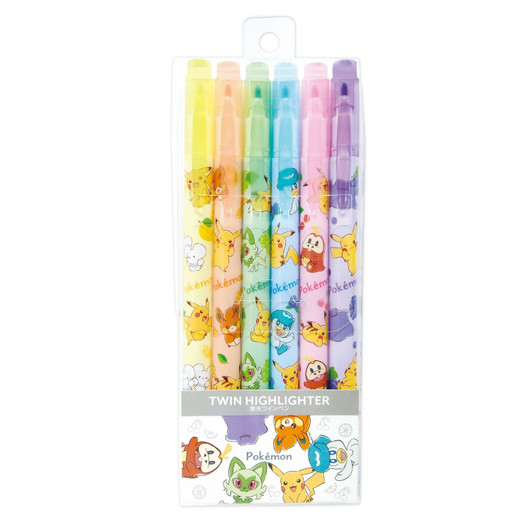 Pokemon Center Original Highlighter Twin Pen 6 Color Set