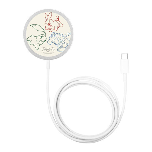  Pokemon Center Original MagSafe Compatible Wireless Charger Chikorita & Tepig & Totodile 