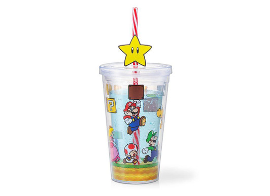 Nintendo Super Mario Straw Tumbler Mario Characters 