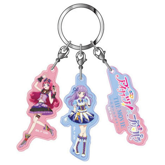  HASEPRO Aikatsu! PriPara Triple Acrylic Key Holder Sumire And Sofi B 