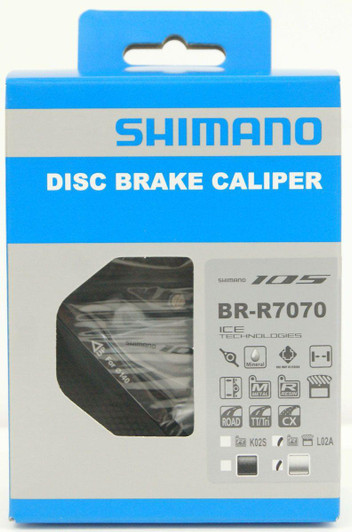 Shimano (Cycling) 105 BR-R7070 Disc Brake Caliper Front Silver w/Fin IBRR7070F4RFS