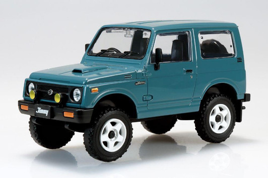  Aoshima RakuPla Snap Kit Suzuki JA11 Jimny Custom Wheels Blue Gray Plastic Model 