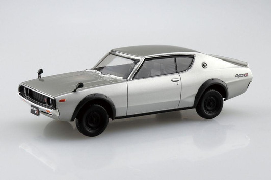  Aoshima RakuPla Snap Kit Nissan C110 Skyline GT-R (Silver) Plastic Model 