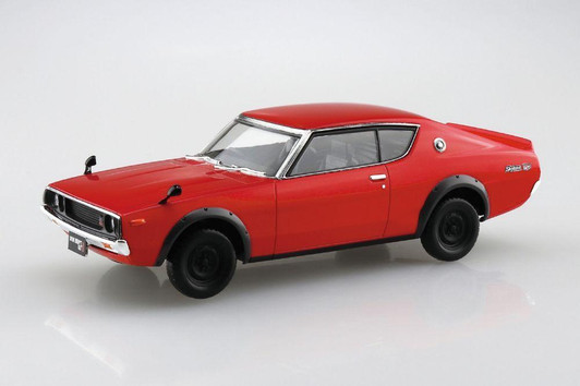 Aoshima RakuPla Snap Kit Nissan C110 Skyline GT-R Red Plastic Model 