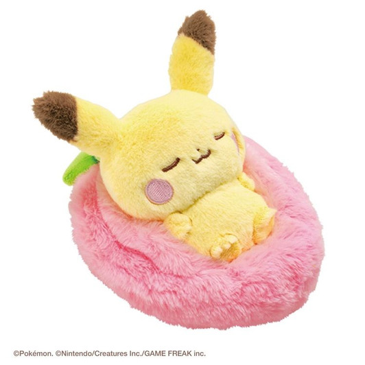 Pokemon Center Original PokePeace / Sleeping Fruit Plush / Pikachu