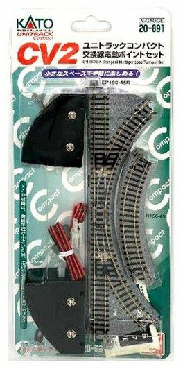  Kato 20-891 UNITRACK Compact CV2 Multi-purpose Turnout Set (N scale) 
