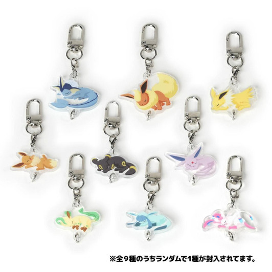 Pokemon Center Original Pokemon Sleep Connectable Acrylic Charm (Eevee Friends) 