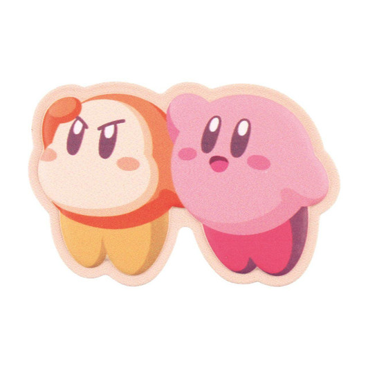  T's Factory Kirby Of The Stars Leather Style Sticker Kirby And Waddle Dee 