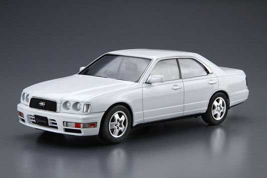 Aoshima The Model Car No. 95 1/24 Nissan Y33 Cedric/Gloria Gran Turismo Ultima 1995 Plastic Model (Rerelease)