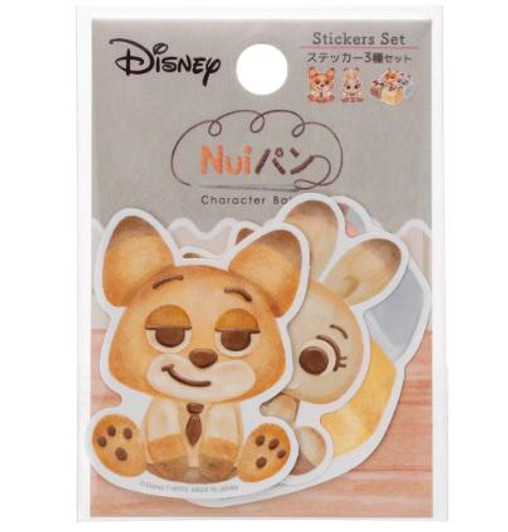 Takara Tomy Zootopia Stickers - Character Bread (Nick, Judy) and Pull-Apart Bread (Nick, Judy, Flash, Clawhauser). 