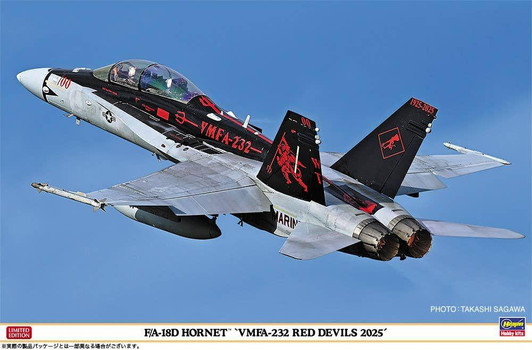  Hasegawa 1/48 F/A-18D Hornet VMFA-232 Red Devils 2025 Plastic Model 