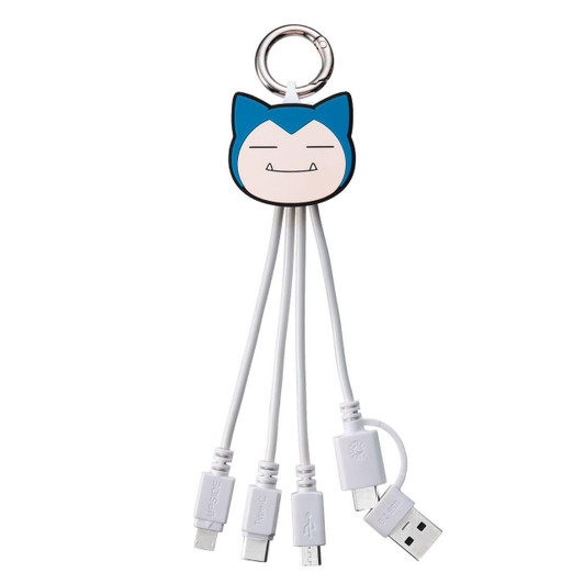  Pokemon Center Original 3In2 Multi Charging Cable Snorlax 