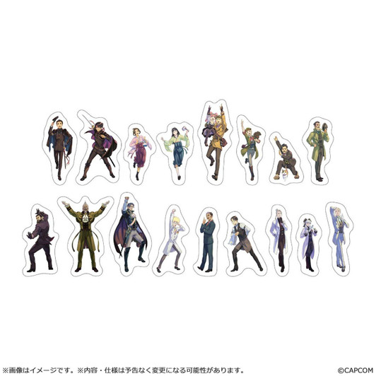 Capcom Great Ace Attorney -10th Anniversary Banquet- Die-Cut Sticker Set