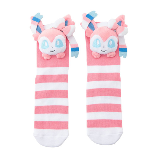 Pokemon Center Original Mid Length Socks With Mascot Sylveon (25-29 Cm)