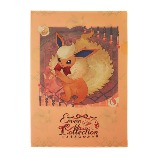 Pokemon Center Original A4 Clear File Eevee Collection Flareon