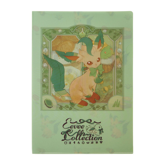 Pokemon Center Original A4 Clear File Eevee Collection Leafeon