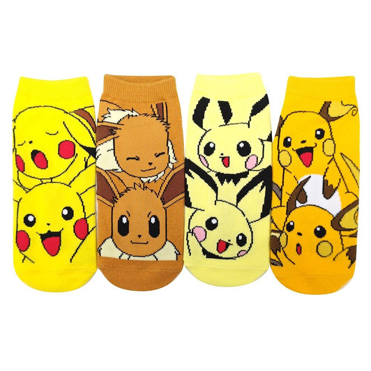 Pokemon Center Original Character Socks 4P Socks B Ladies (23-25 cm)