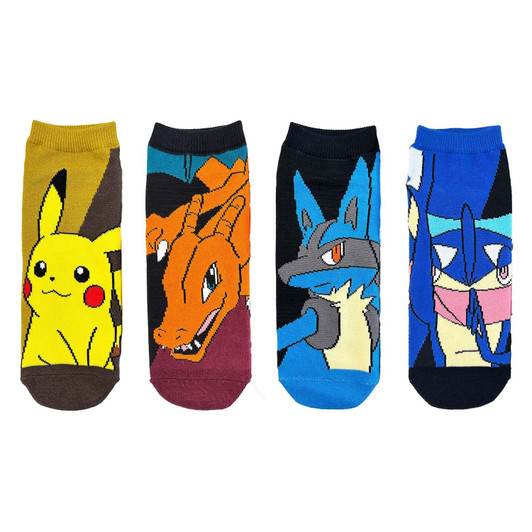 Pokemon Center Original Character Socks 4P Socks Bicolor Large (26-29 Cm)