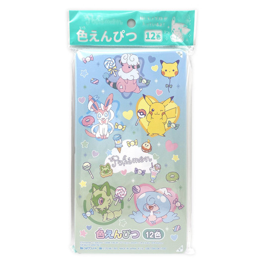 Pokemon Center Original Colored Pencils 12 Colors Fancy Time