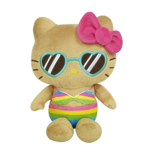  Kcompany Hello Kitty Tanned Series Sitting Plush Toy With Sunglasses 