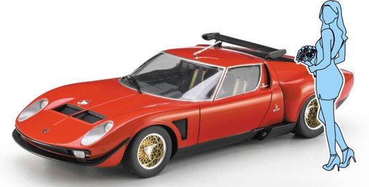 Hasegawa 1/24 Lamborghini Jota SVR w/Girl Figure Plastic Model 