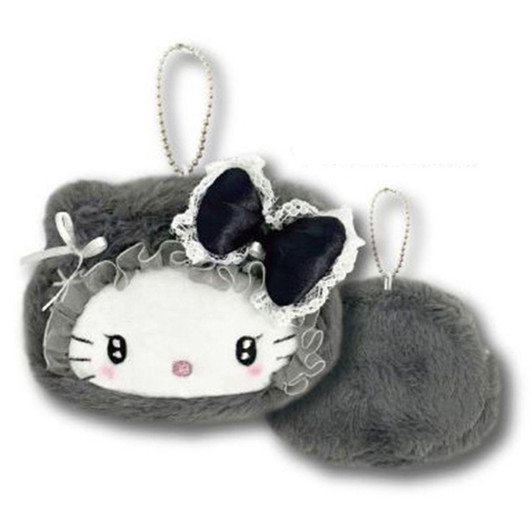 Hatakeyama Shoji Mini Face Pouch Fluffy Cape KT Black