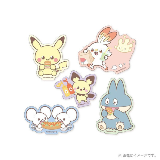  Pokemon Center Original Sticker 5 Piece Set A Diner PokePeace 