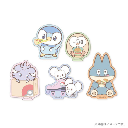  Pokemon Center Original Sticker 5 Piece Set B Diner PokePeace 