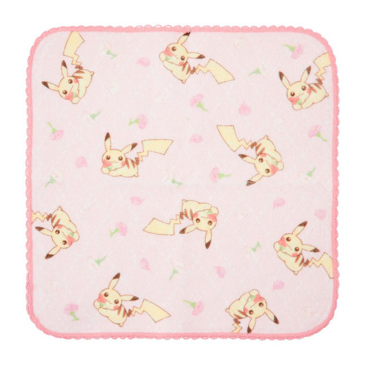  Pokemon Center Original Hand Towel Pikachu And Flowers 