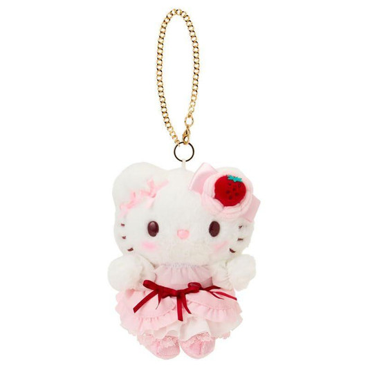  Sanrio Hello Kitty Mascot Bag Charm Strawberry Whip Cake 224855 