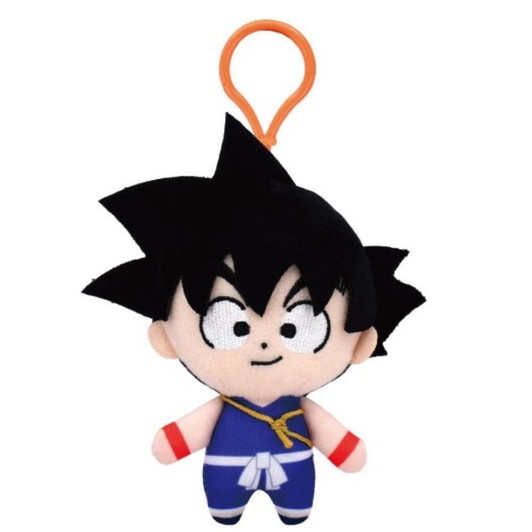  Bandai Chibi Plush Mascot Of Son Goku (Boyhood) With Plastic Hook Attached 