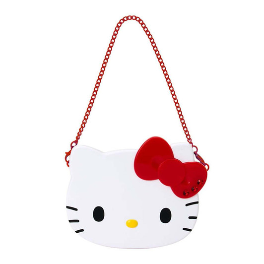  Sanrio Double-Sided Mirror With Chain (I Love Hello Kitty) - Red 