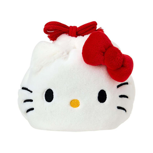  Sanrio Face Shaped Drawstring Bag I Love Hello Kitty Red 