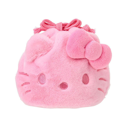  Sanrio Face Shaped Drawstring Bag I Love Hello Kitty Pink 