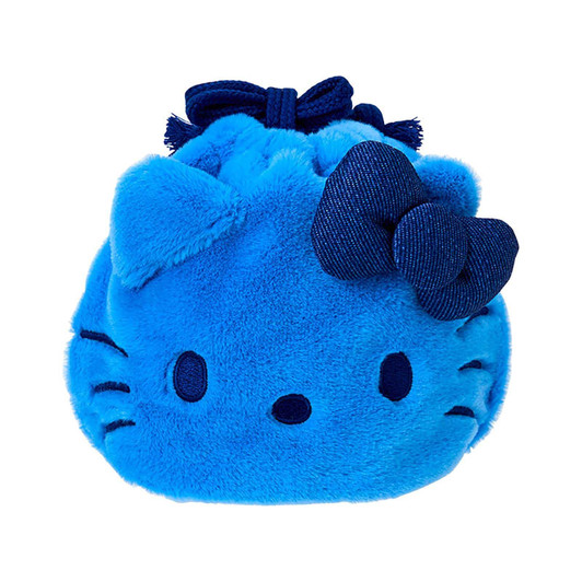 Sanrio Other Face Shaped Drawstring Bag I Love Hello Kitty Blue 418421
