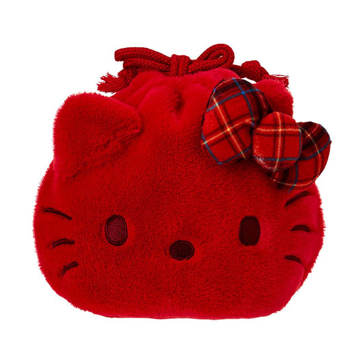 Sanrio Other Face Shaped Drawstring Bag I Love Hello Kitty Candy Red 418625