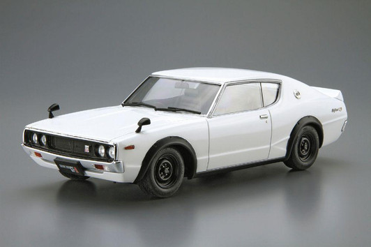  Aoshima The Model Car No. 15 1/24 Scale Nissan KPGC110 Skyline HT 2000 GT-R 1973 Plastic Model 