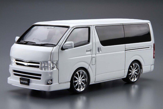  Aoshima The Tuned Car No. 3 1/24 Boxy Style TRH200V HiAce Super GL 2010 Toyota Plastic Model 