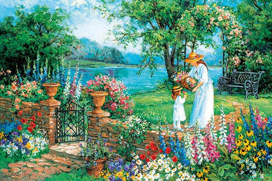 APPLEONE Jigsaw Puzzle 1000-798 Lake Side Morning (1000 Pieces)