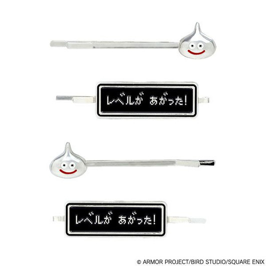 Square Enix Dragon Quest Smile: Slime Cosmetics and Beauty - Metal Slime and Window Hairpins (Set of 4)