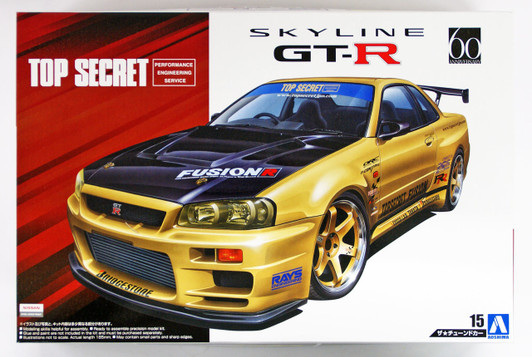 Aoshima 53041 Top Secret BNR34 Skyline GT-R '02 (NISSAN) 1/24 scale kit