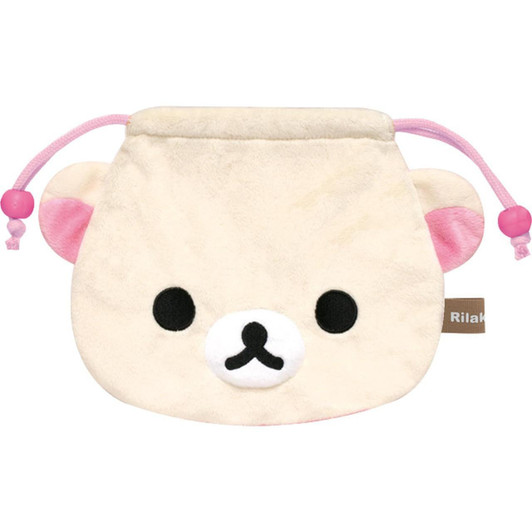  San-x Rilakkuma R K Plush Drawstring Pouch Korilakkuma CA44602 