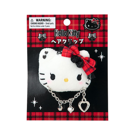 Sanrio Hello Kitty Face Shaped Hair Clip Sweet Rock N Check 575364
