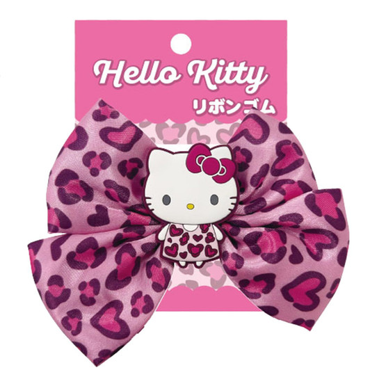iplanning Sanrio Hello Kitty Ribbon Hair Tie B Heart Leopard