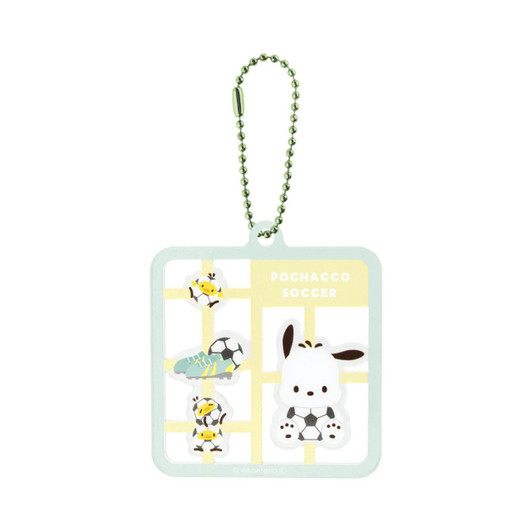 T's Factory Sanrio Plastic Model Style Keychain Soccer / Pochacco