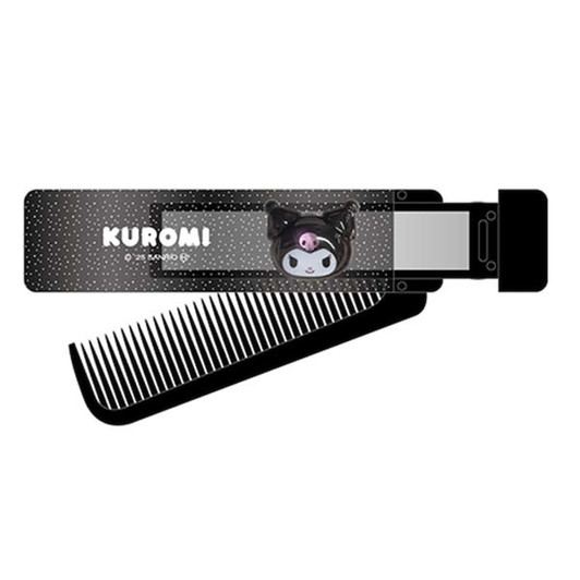Kcompany Sanrio Characters Folding Comb With Mirror Kuromi