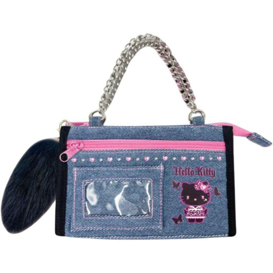  Hatakeyama Shoji Sanrio Denim Multi Pouch Gal 3 Kitty Black 