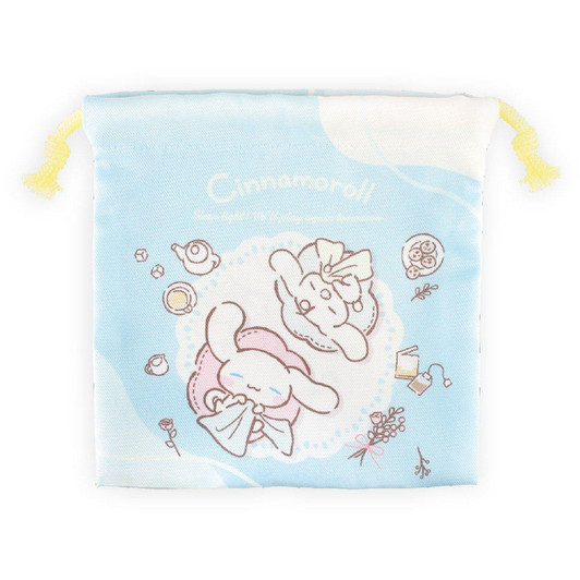  T's Factory Sanrio Flat Drawstring Pouch Relaxed Natural / Cinnamoroll 