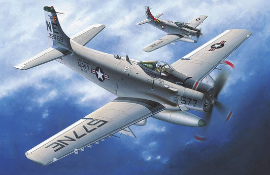 Hasegawa 1/72 A-1H Skyraider VA-25 MiG Killer Plastic Model
