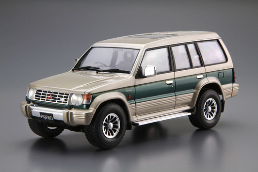Aoshima The Model Car No. 107 1/24 Mitsubishi V43W Pajero Super Exceed '91 Plastic Model